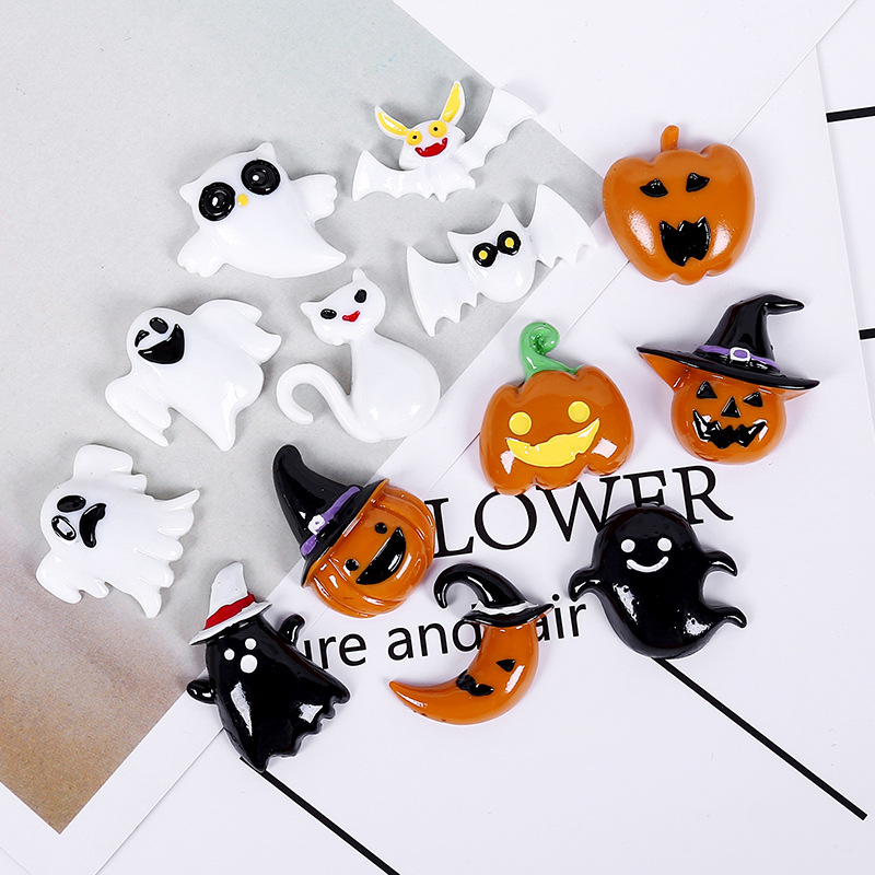 Phone Accessories Europe - 10Pcs Halloween Miniature Pumpkin Ghost Space