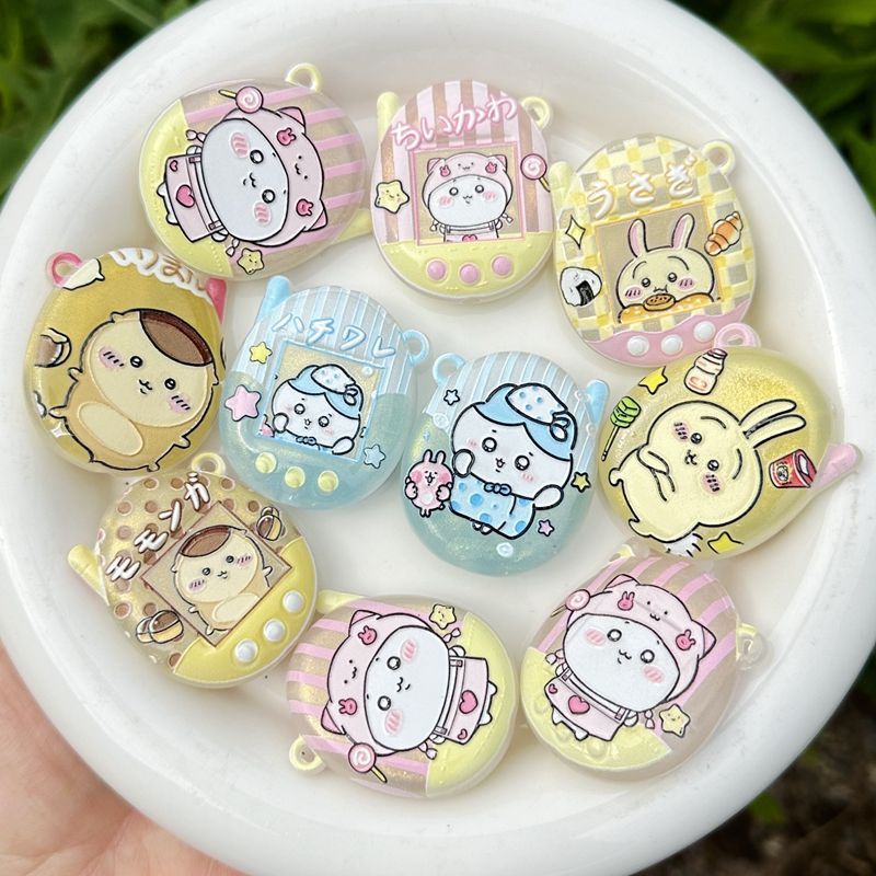 Phone Accessories Beads - Cartoon Luminous Printed Chiikawa Hole Keychain