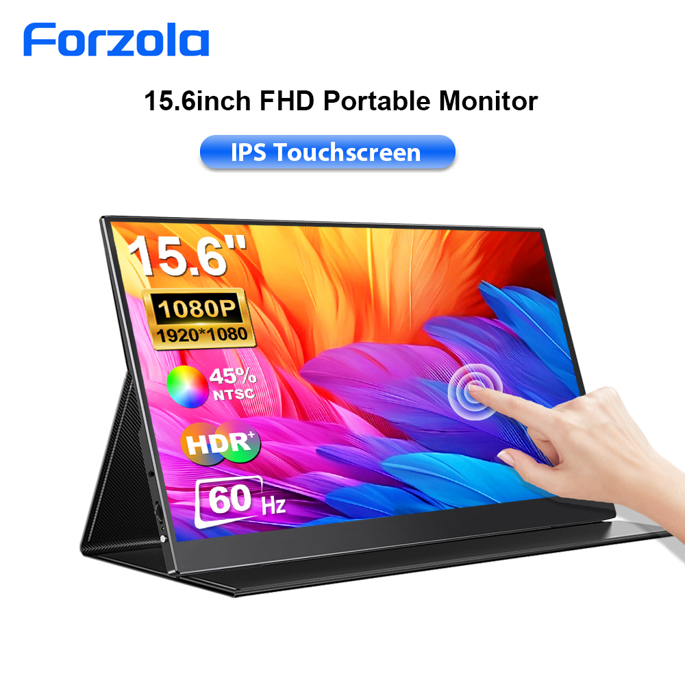 Phone Accessories Display Board - FORZOLA 15.6-Inch Portable Monitor Touchscreen 1920*1080