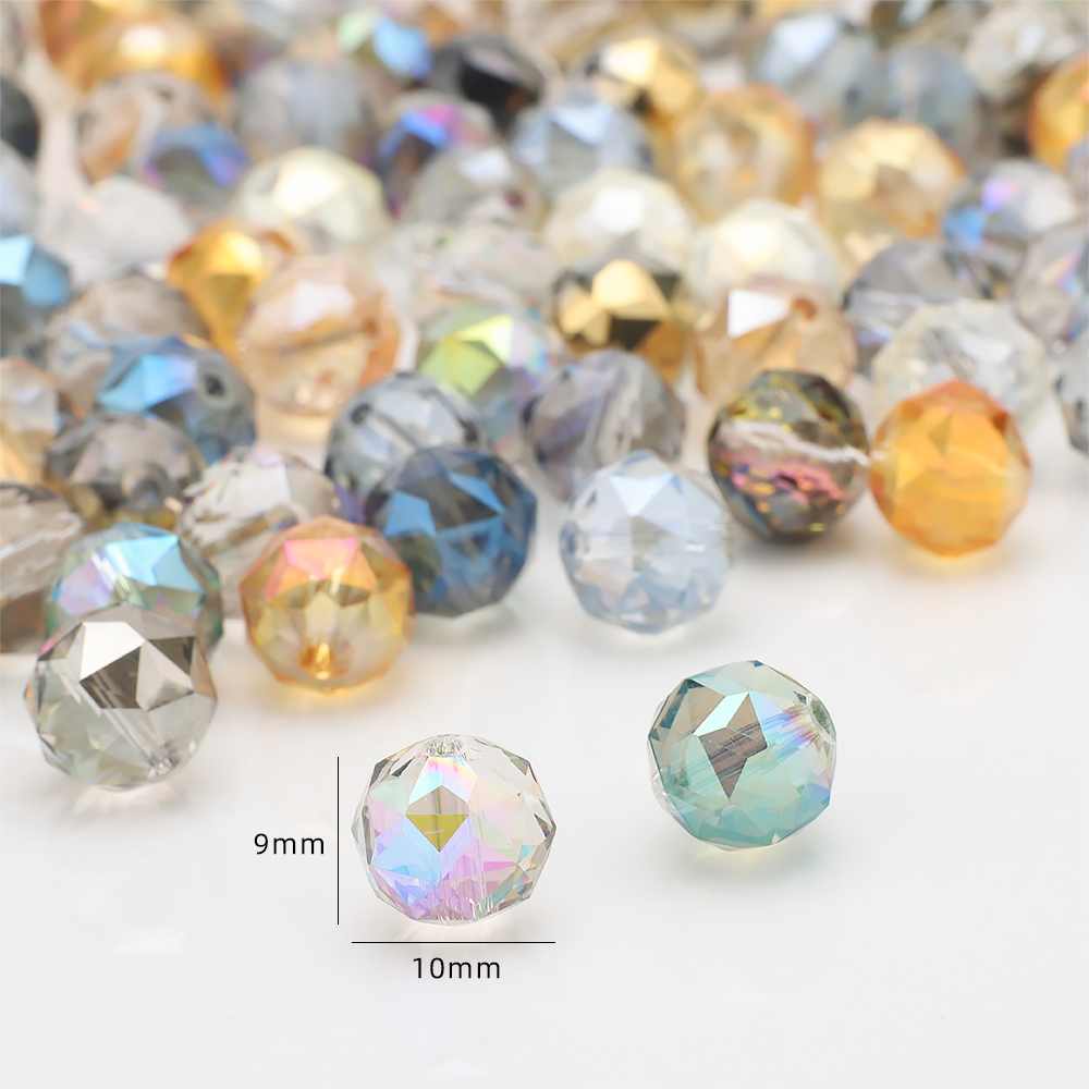 30Pcs Round Ball Cut 10mm Face - огляд і ціна Phone Accessories Beads