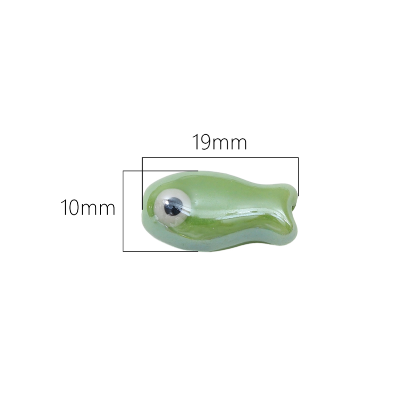 10Pcs Vintage Fish Ceramic Bea - огляд і ціна Phone Accessories Beads