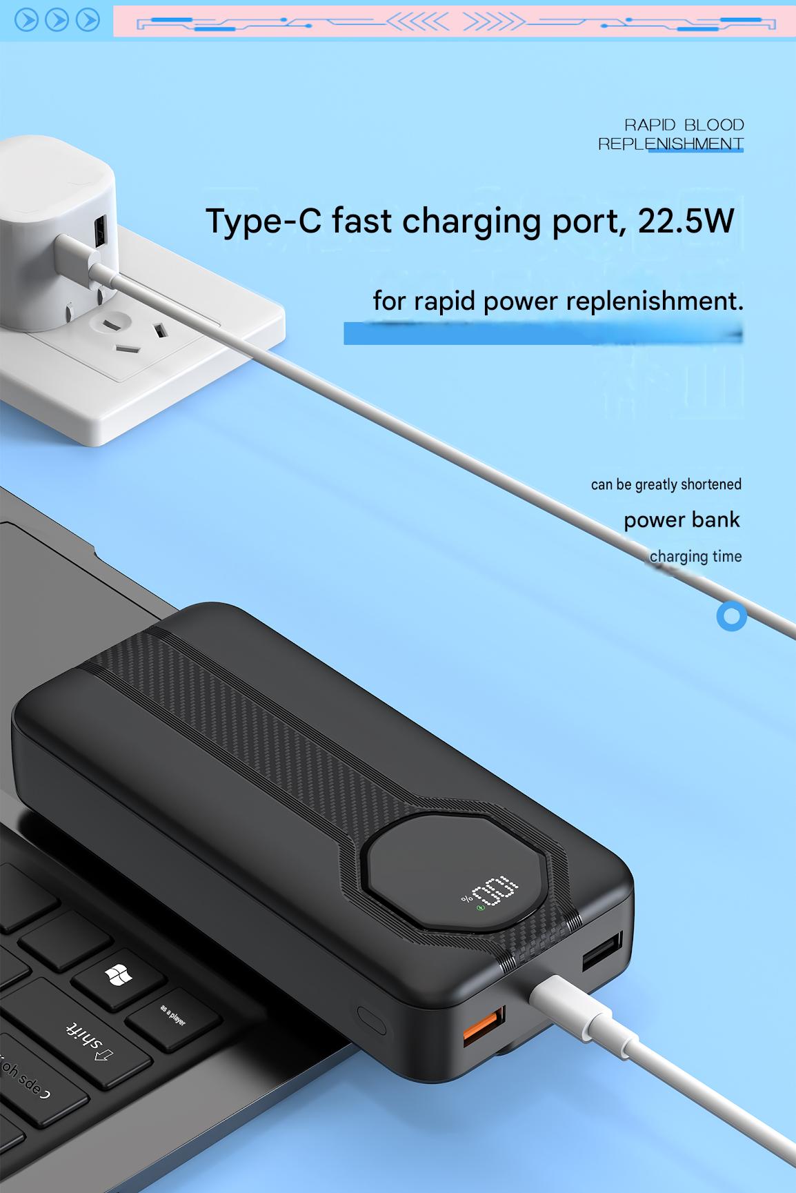 20000mAh Power Bank with Digit - огляд і ціна Portable Charger 20000Mah