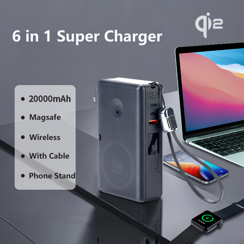 65W GaN USB C Charger Power Ba - огляд і ціна Portable Charger 20000Mah