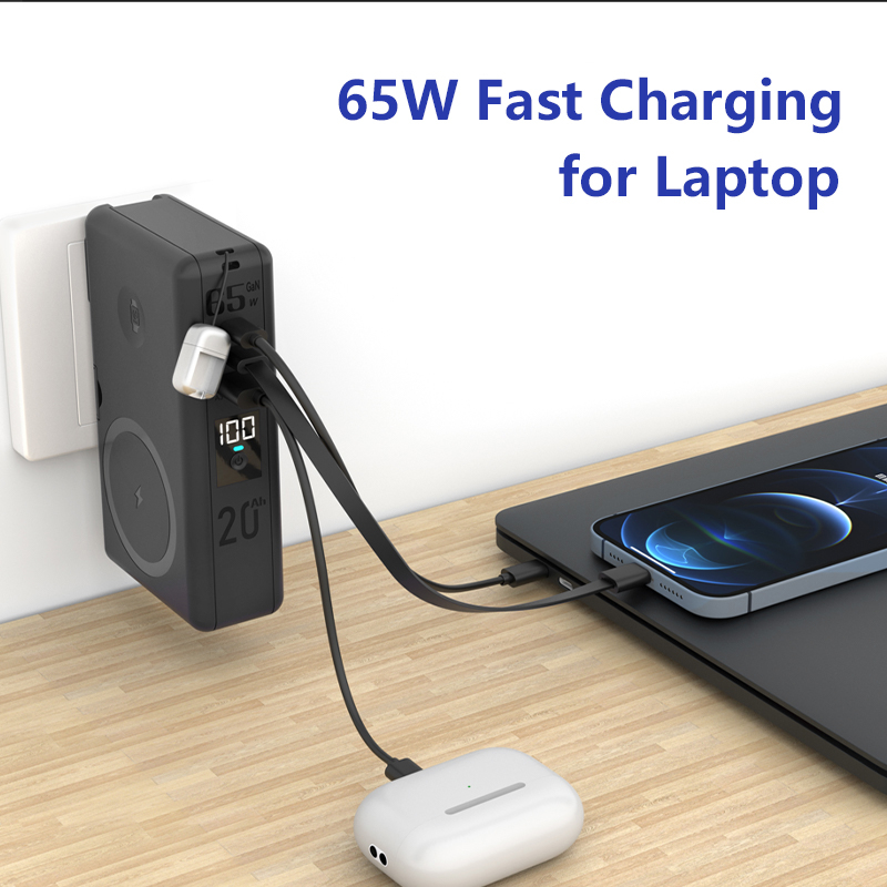 65W GaN USB C Charger Power Ba - огляд і ціна Portable Charger 20000Mah