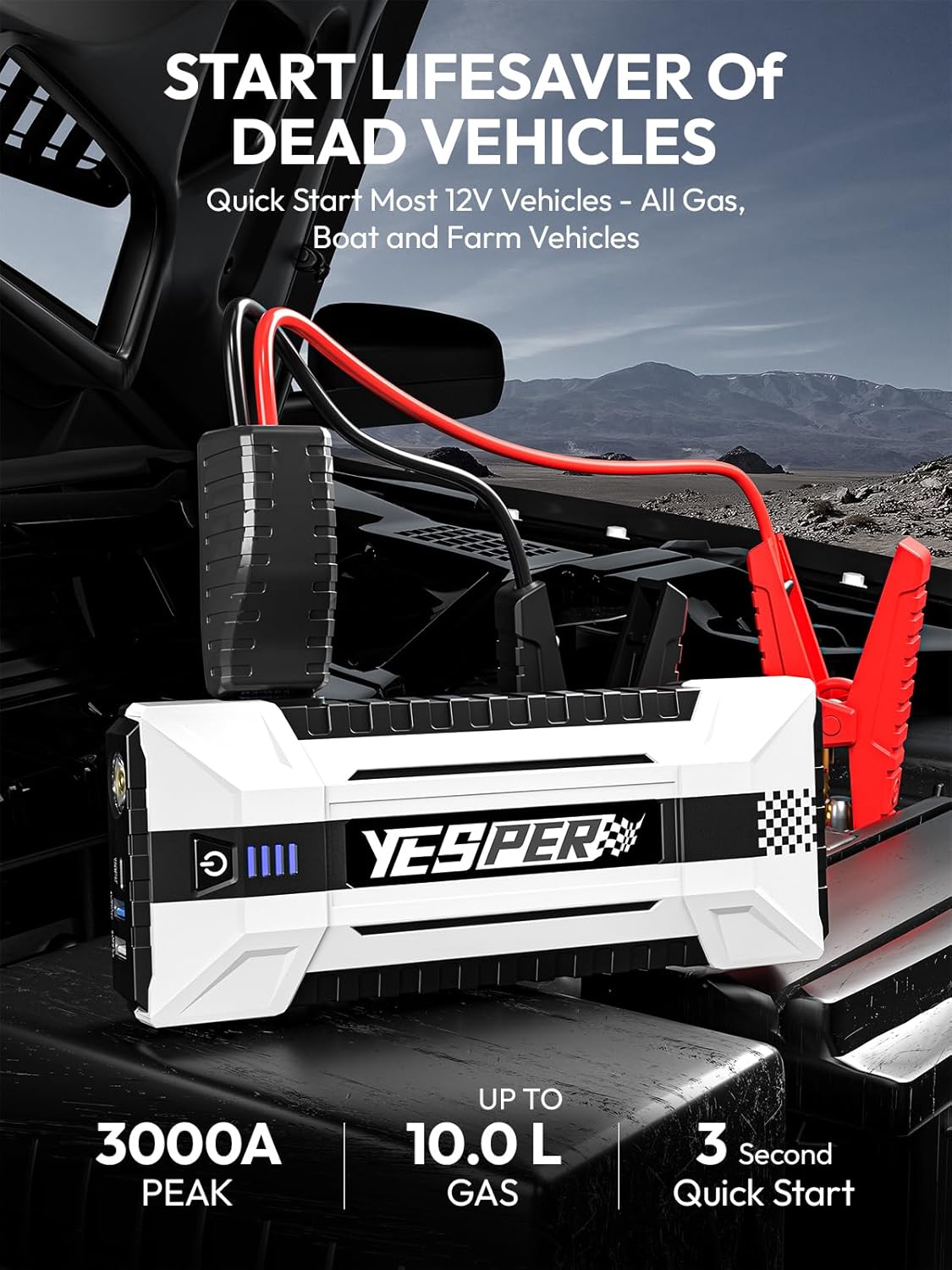 YEPSER YJS20 3000A Peak 12V Ca - огляд і ціна Portable Charger 20000Mah