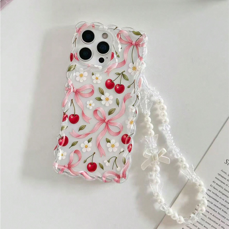Cherry Bow Floral Scallop Lace - огляд і ціна Phone Accessories Beads
