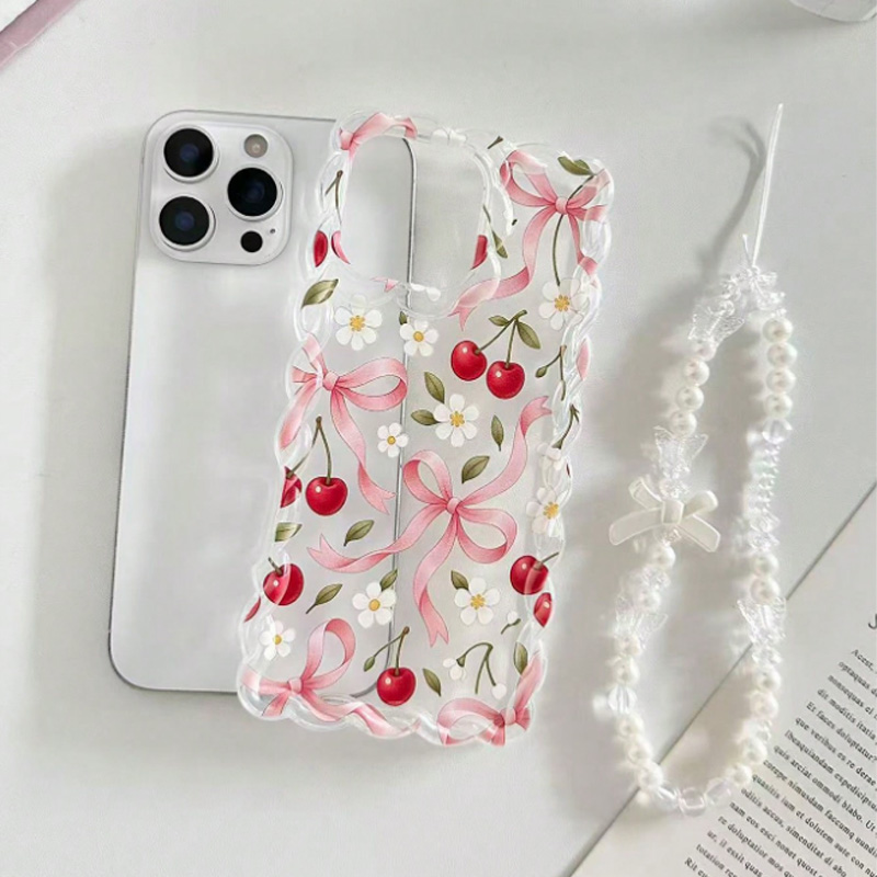 Cherry Bow Floral Scallop Lace - огляд і ціна Phone Accessories Beads
