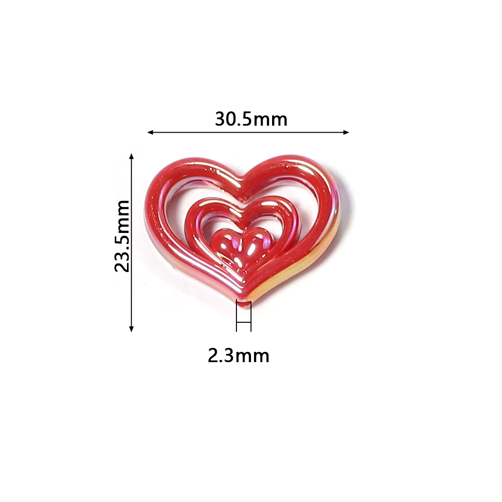 5pcs Acrylic Hollow Heart Bead - огляд і ціна Phone Accessories Beads