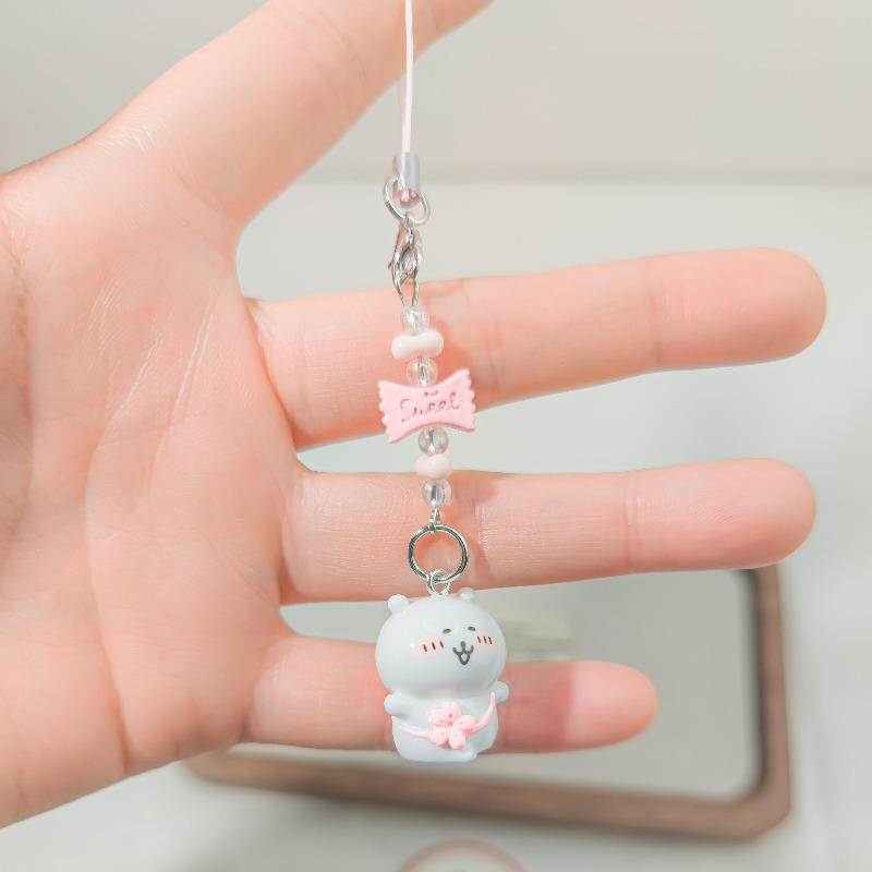 Cute Beaded Phone Strap Pink G - огляд і ціна Phone Accessories Beads