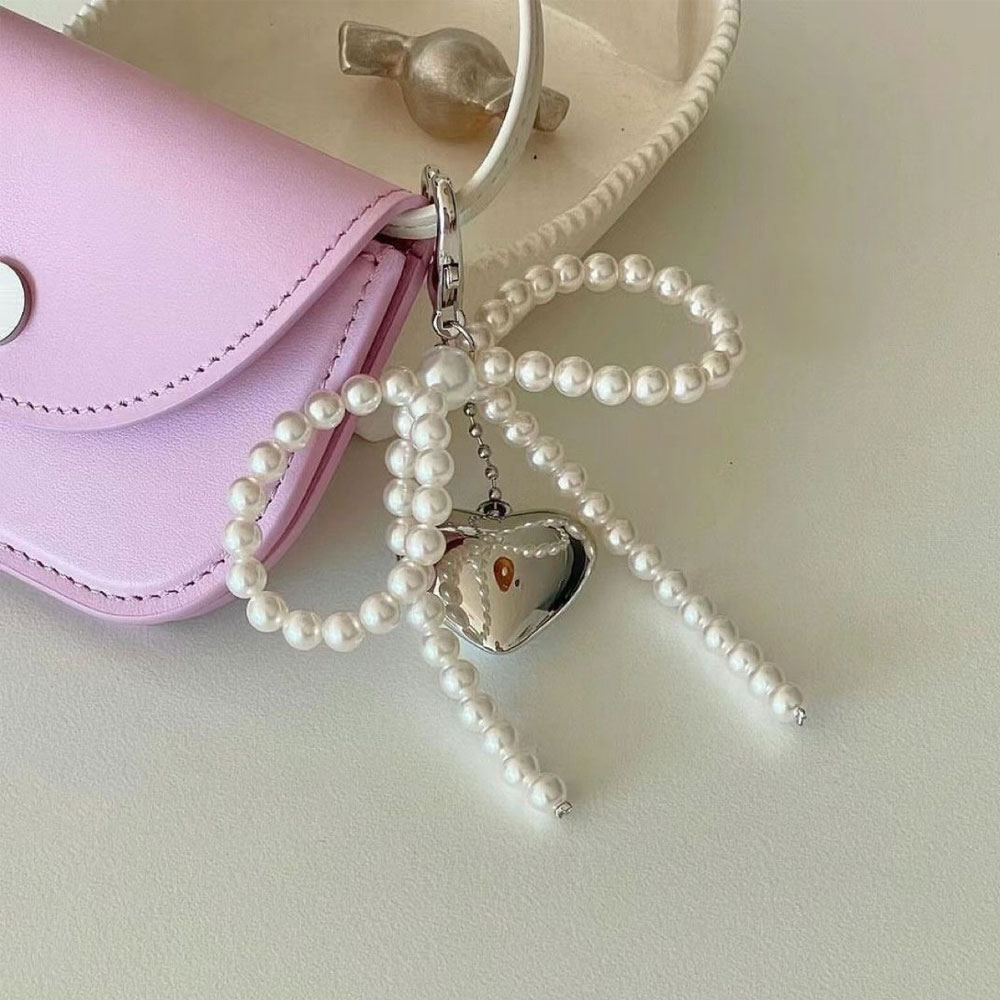 Korean Cute Bow Pearl Phone Pe - огляд і ціна Phone Accessories Beads